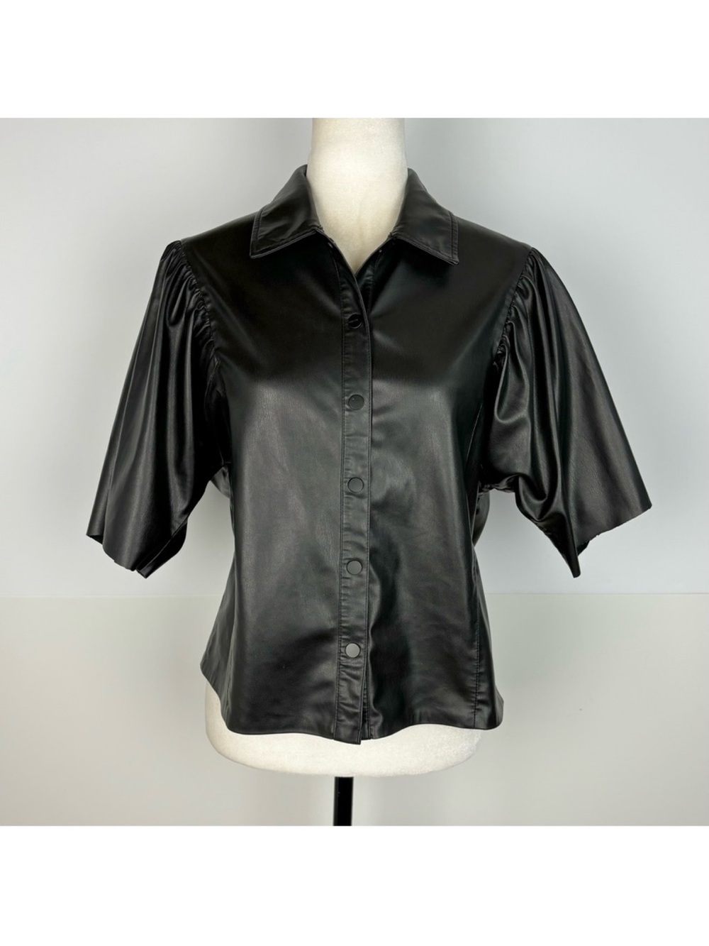 All Saints black vegan Bella shirt - Picture 4 of 10